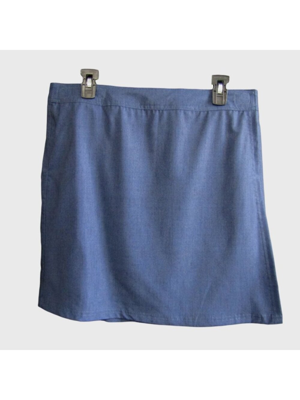 RipSkirt Hawaii Skirt Womens L Length 2 19" Blue Wrap Pockets Travel Beach